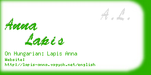 anna lapis business card